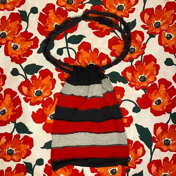 Miami Redhawks Love Worn Custom Draw String Tote Bag Red Grey Black - Picture 5 of 5